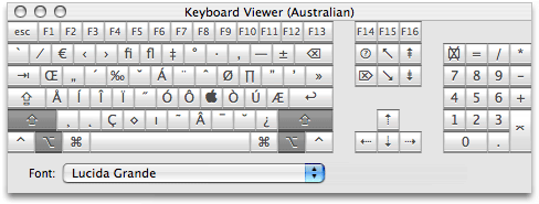 Keyboard Viewer (option   shift)
